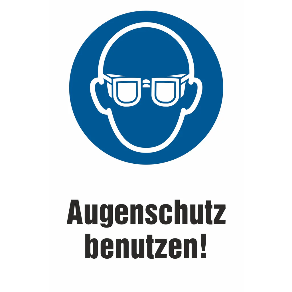 Gebotsschild - Augenschutz tragen
