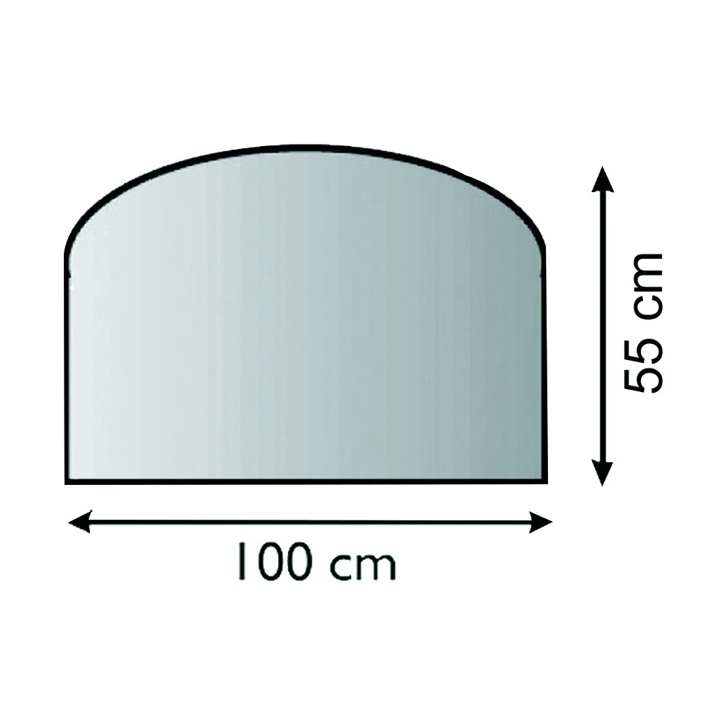 Glasvorlegeplatte halbrund