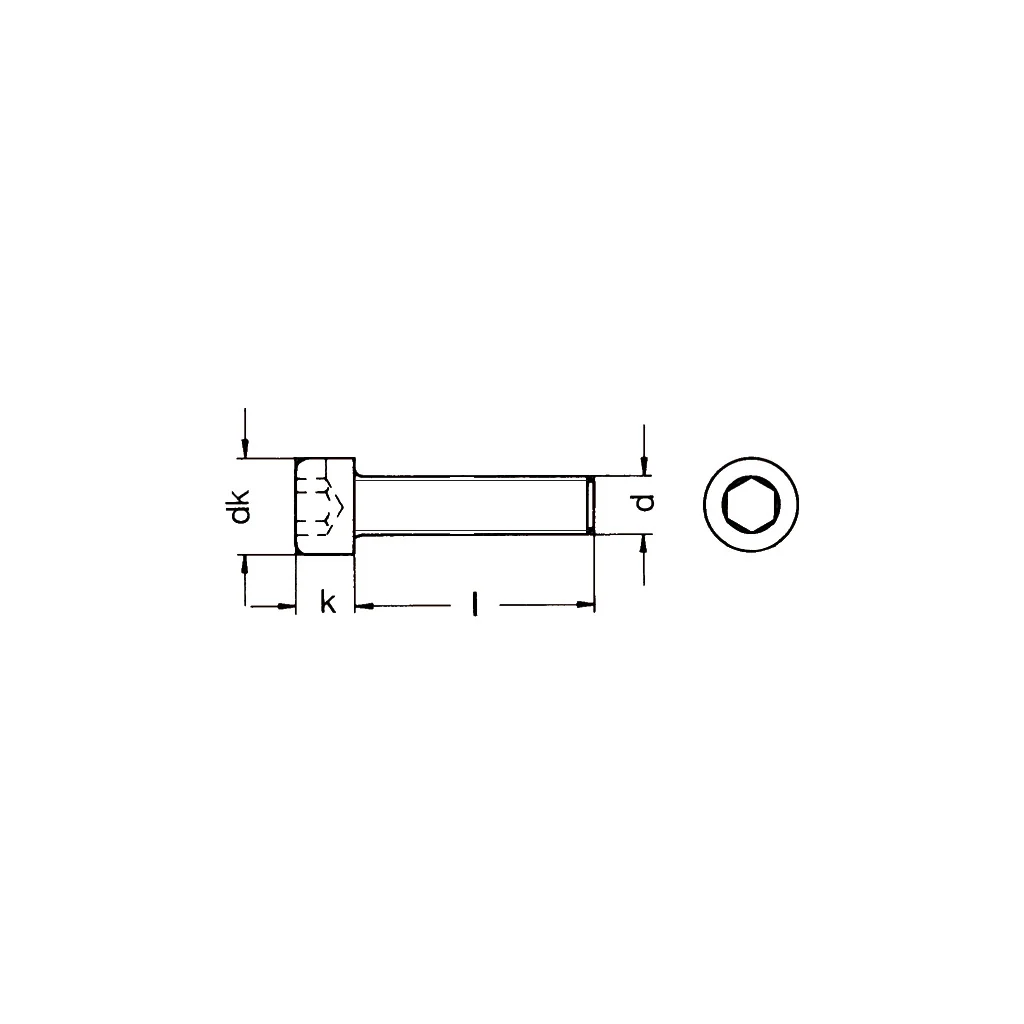 ISO4762/DIN912 Zylinderschrauben mit Innensechskant 8.8 verzinkt VG - Image 2