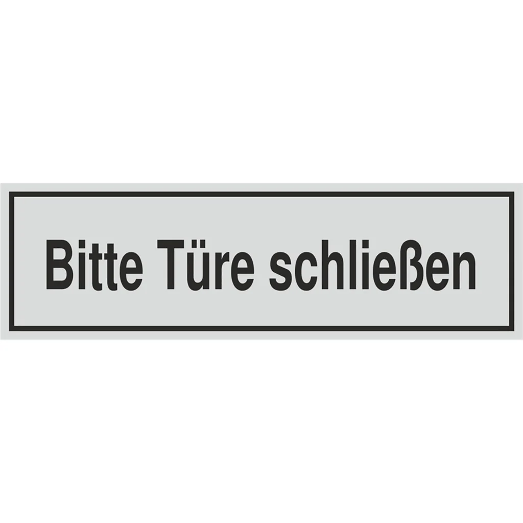 Schild - Bitte Türe schließen