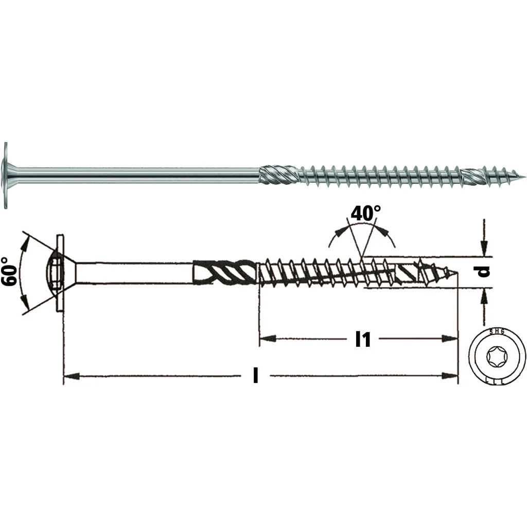 Spanplattenschraube Eurotec Tellerkopf